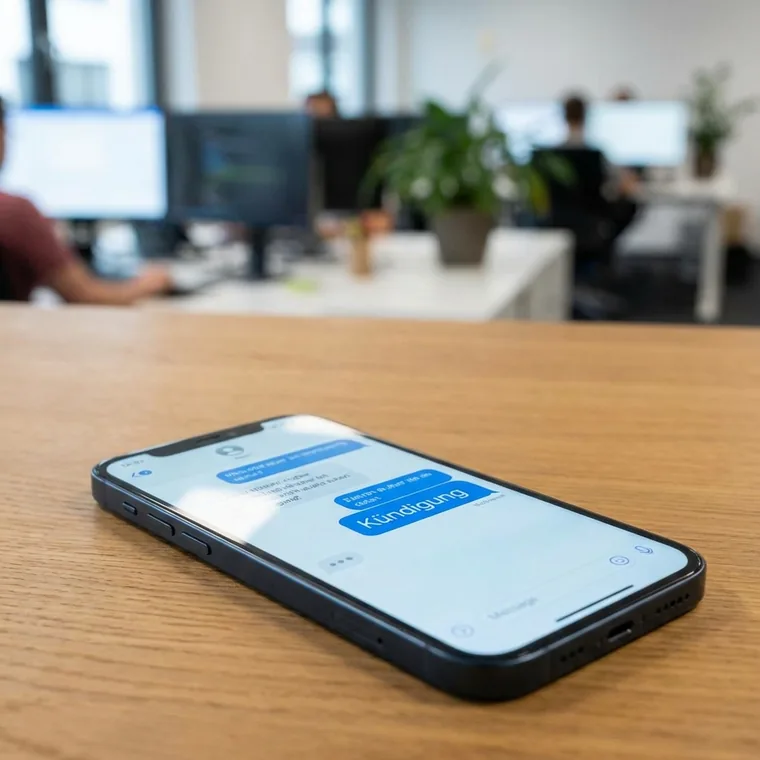 Smartphone mit Chatverlauf