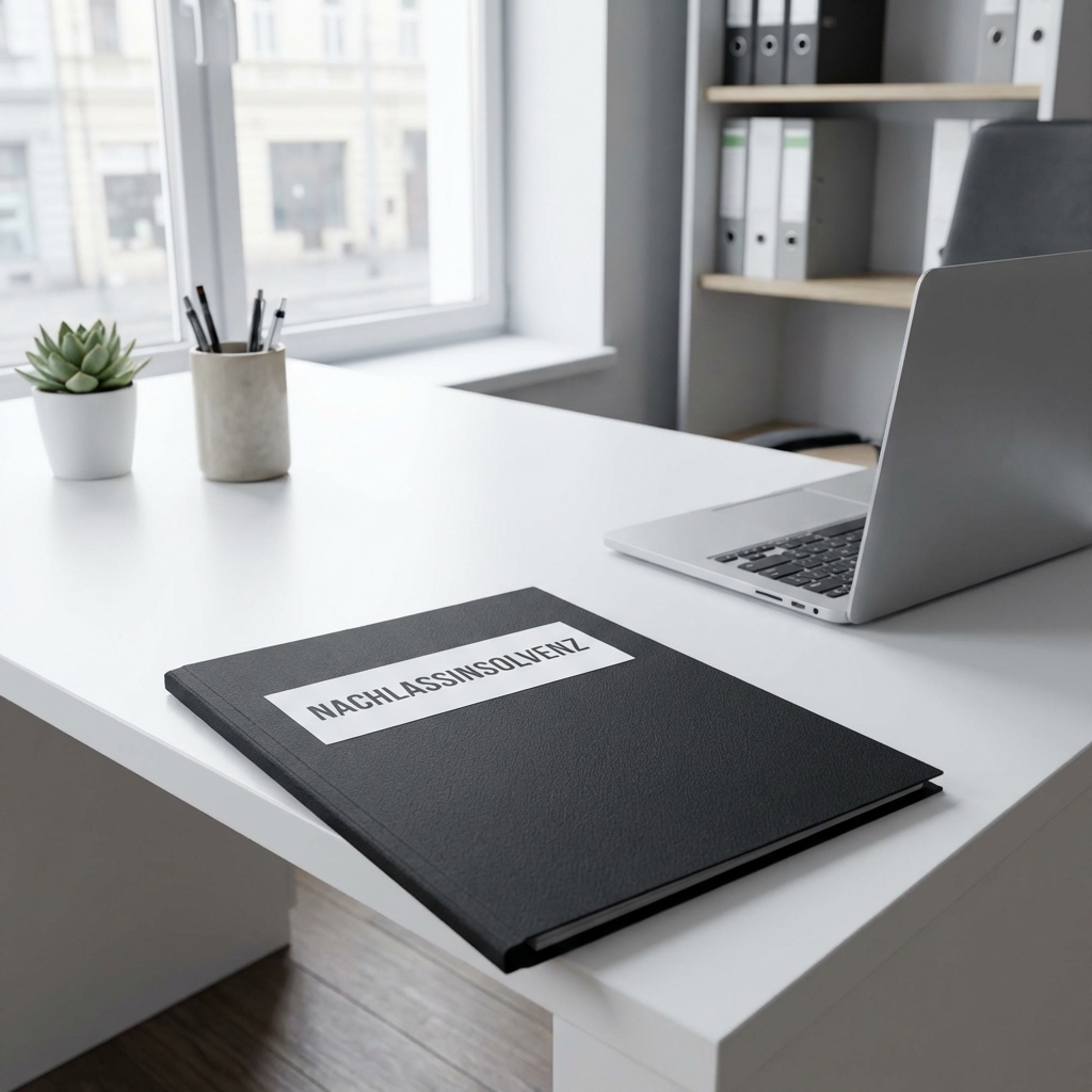 Hinterbliebener an Grabstein, Symbolbild für Schuldenübergang