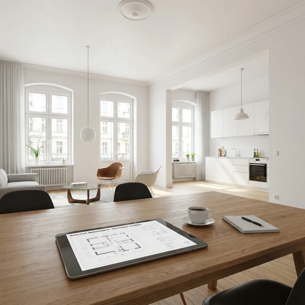 Modernisierung und Renovierung in moderner Wohnung