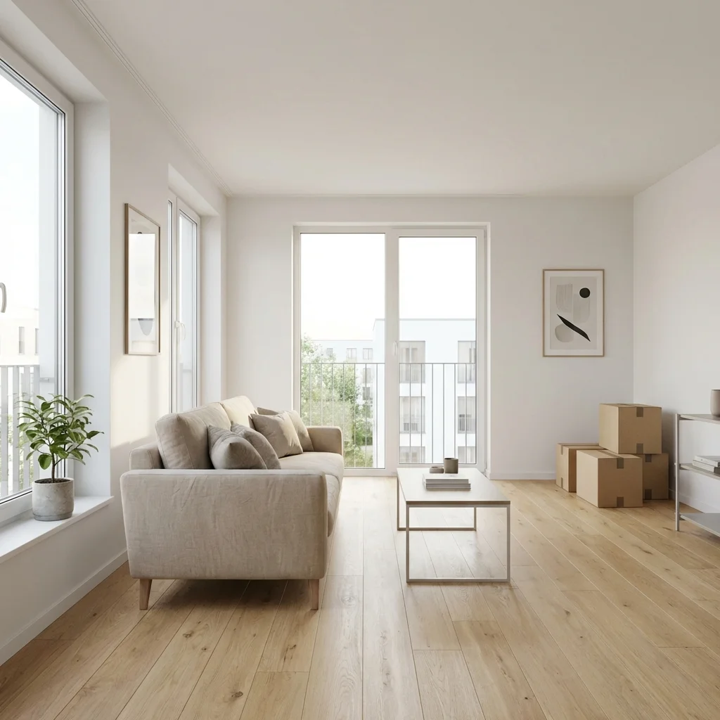 Modernes Wohnzimmer in Essen, Symbolbild Untervermietung