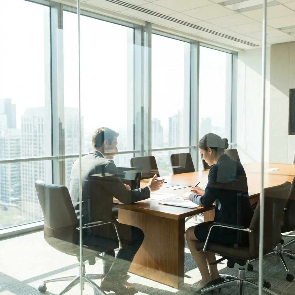 Beratungsgespräch in Kanzlei Tholl